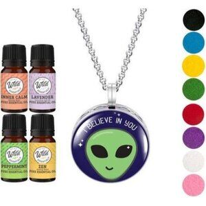 Alien Aromatherapy Necklace & Essential Oils Set